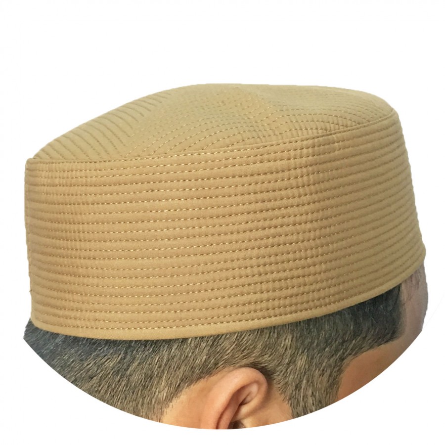 Yellow Premium Quality Quilted Turban Cap / Hat / Kufi IBZ-402-2